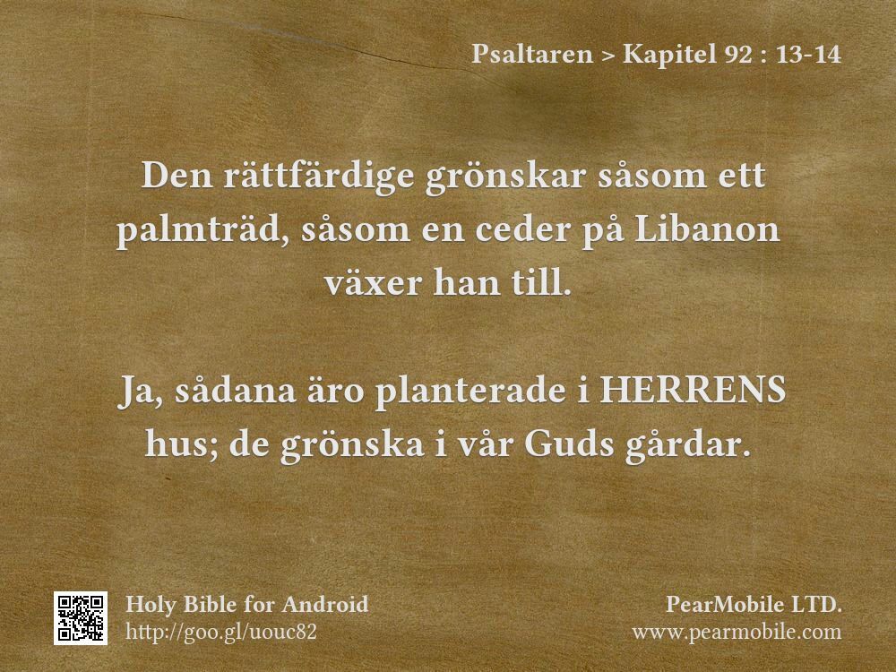 Psaltaren, Kapitel 92:13-14